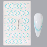 Set De 8 Pcs De Pegatinas De Uñas Gradient French Line Colores Estriados Diseños Ombre Para Decoración DIY Herramientas Guías De Estampado De Uñas - details 16
