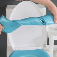 Cubierta De Inodoro Universal EVA Impermeable Con Asa Para Todas Las Estaciones Matriz De Baño Lavable Y Antideslizante - details 10
