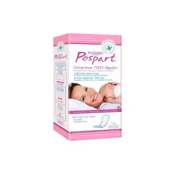 Indasec Pospart Compresas Primeros Dias 12U 174123 INDASEC - 1