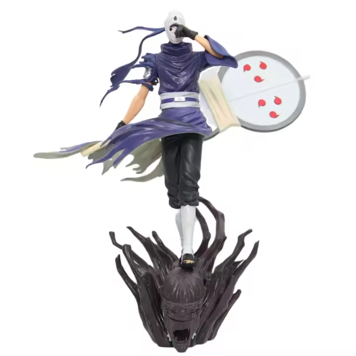 Figura De Acción Naruto 27cm Uchiha Obito Akatsuki Interchangeable Cabezas Juguete Coleccionable Para Niños Y Adultos - 1