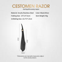 Nueva Tipo Barbera Cuchillo De Afeitar Manual Acero Inoxidable Cuchillas Para Barba Y Cabello Hombre Portador De Afeitar De Acrílico - details 4