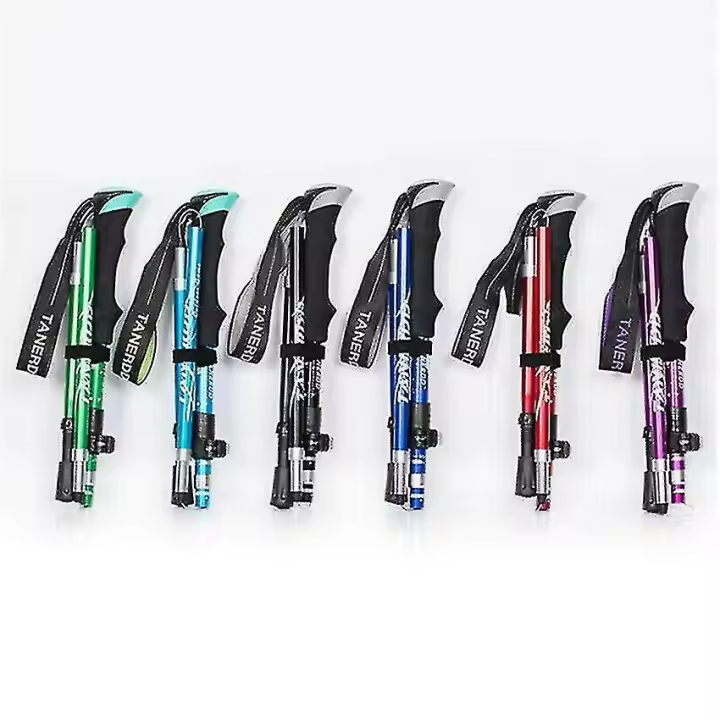 5-section Folding Trekking Poles Walking Stick Hiking Naturehike Antishock - 1