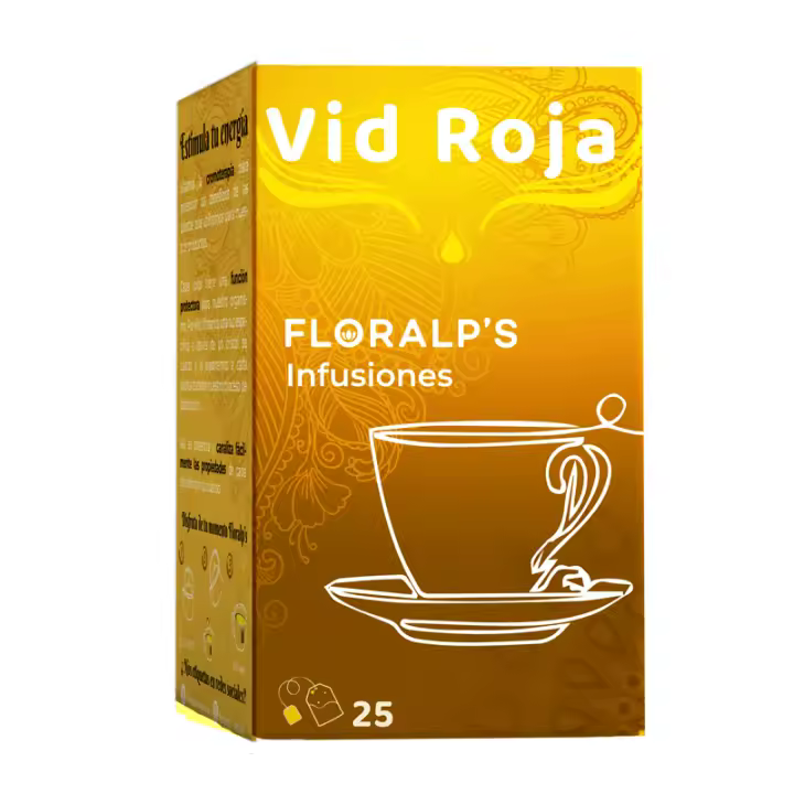 FLORALP'S - Vid Roja Infusión – 25 Sobres | Antioxidante y Circulatoria Natural - 1