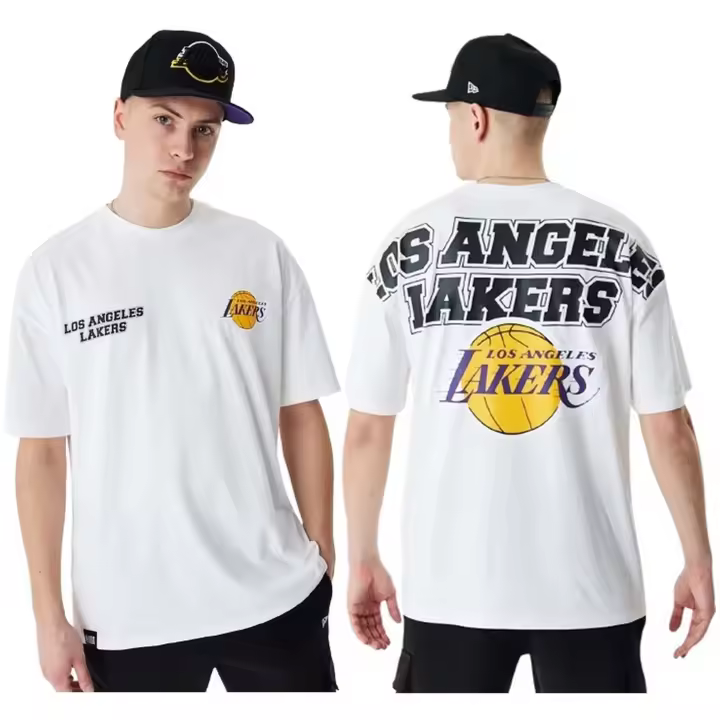 Camiseta de Baloncesto New Era Nba Lakers para hombre en color blanco - 1