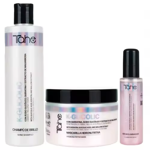 Tahe Pack Cuidado capilar completo con AHAs K-Glicolic (Champú + Mascarilla + Sérum) - 1