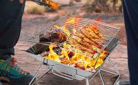 BOPORO Parrilla de Acero Inoxidable Premium 304 - Portátil y Compacta para Camping, Senderismo y Viajes - details 1