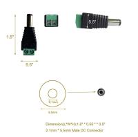 5 Pares De Conectores DC Hembra Y Macho 5.5x2.1mm Adaptadores De Enchufe Para Tiras LED De Un Solo Color Cámara CCTV - details 3