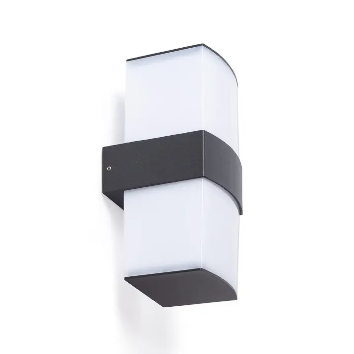 Ledkia Aplique de Pared Exterior LED 12W Aluminio Superficie Berdy Duo Negro - 1