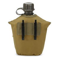 Botella De Agua Para Camping Y Senderismo 1L Con Tapa Resistente Al Impacto Y Desgaste Material De Aluminio Negro Marrón Y Rojo Para Supervivencia En Exteriores - details 24