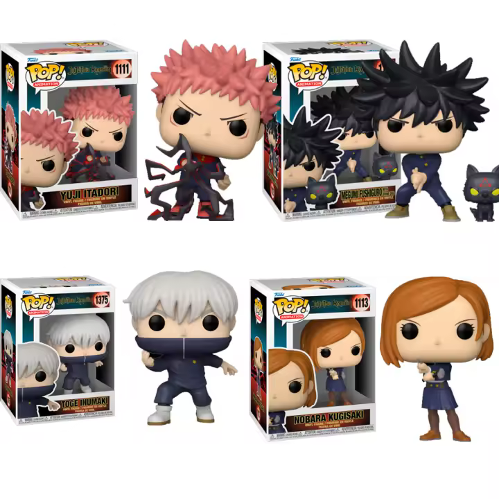 Funko Pack 4 funko Jujutsu Kaisen Megumi  Fushiguro Nobara Yuji   Itadori Toge Inumaki Pop Vinyl Anime Figura - 1