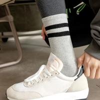 Paquete de 6 calcetines de rayas, calcetines cómodos y deportivos a media pierna, medias y calcetín para mujer - details 2