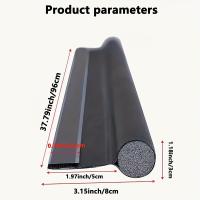 1pc Tira De Sellado Para Puerta Ajustable Antigolpes De Espuma Bloqueador De Aire Para Prevenir El Frío Y Mantener Calor - details 4
