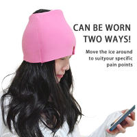 Gorro de Gel para aliviar el dolor de cabeza y la migraña, gorra de terapia de compresa fría, paquete de envoltura de cabeza de hielo, máscara de ojos para aliviar el dolor de presión, sombrero de hielo - details 3
