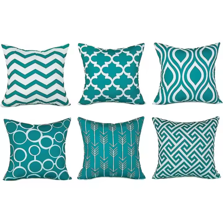 Acortiguador Decorativo Cuadrado de Lona Duradero para Sofá(6PCS) - 1
