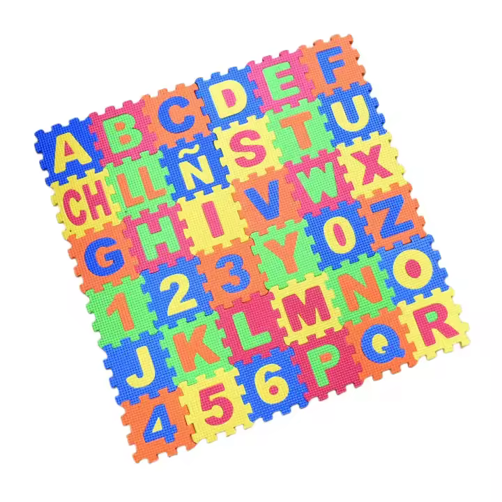 Tapete De Juego Educativo Para Bebés 36 Piezas 9cm Números Y Alfabeto Rompecabezas De Espuma Suave Regalo Para Niños Y Niñas - 1