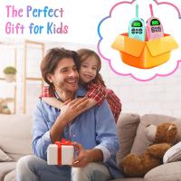 Walkie-talkies recargables (paquete de 2), radio bidireccional de largo alcance de 22 canales, juguete de aventura para niños de 3 a 12 años, ideal para acampar y hacer senderismo al aire libre. - details 2