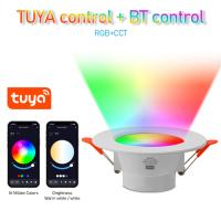 Tuya Smart LED Downlight Bluetooth Luz De Spot Revestida Con Plástico Dimmer Remoto Control APP Compatible Con Alexa Y Google Home RGB+CW+WW AC85-265V 15W - details 2