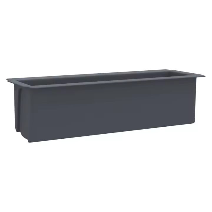 vidaXL Jardineras para europalés (12 uidades) PP gris 36x13,5x9,5 cm - 1