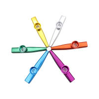 10/20 Pcs Kazoo De Metal Colorido Instrumentos Musicales Orff Flautas Diáfragma De Bocina Ligeros Para Guitarra Y Mate - details 1