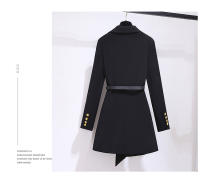 Nueva Sastrería Blazer Negra Para Mujer Oficina Primavera Otoño Traje Elegante Cintura Ajustada Doble Botón Moda Trabajo - details 7
