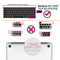Funda De Teclado Para MacBook pro Con Barra Táctil 13&15 2016-2019 Modelo: A2159 A1989 A1990 A1706 A1707 Protector De Silicona Antipolvo Y Resistente Al Agua - details 0