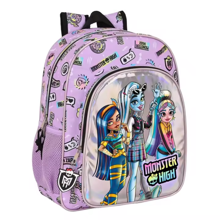 Mochila Junior Adaptable a Carro Monster High "Best Boos" 32X38X12Cm (Safta 622340640) - 1