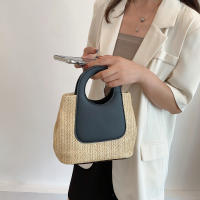 Bolso De Hombro De Paja De Colores Vintage Gran Capacidad Hecho a Mano Moda Sencilla Bolso De Verano Para Mujer - details 2