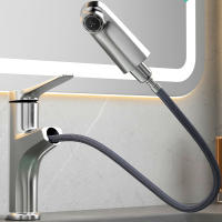 Grifo De Baño De Mano Con Agua Caliente Y Fría Tipo Pull-out Para Accesorios De Baño Grifo De Pórtico Cerámica Contemporáneo - details 3
