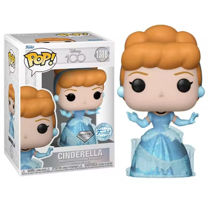 Funko Pop! Cinderella Disney 100th Diamond Glitter 1318 Special Edition Cenicienta - 1
