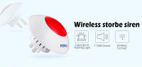 Sirena Indor KERUI J009 Con Alarm Horn Y Luz Roja Estroboscópica Wireless Para Seguridad De Hogar Y Negocios GSM - details 0