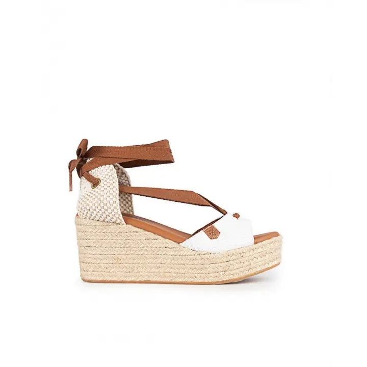 POPA CB24201 001 Sandalias plataforma mujer 32482 24V SANDALIA CINTAS SNAKE BLANCO - 1