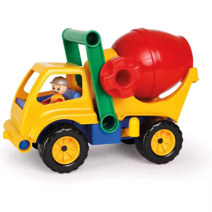 CAMIÓN HORMIGONERA - Juguete con muñeco - Alta  calidad - 26 cm - Juguete educativo - LENA - Para mayores de 2 años - 1