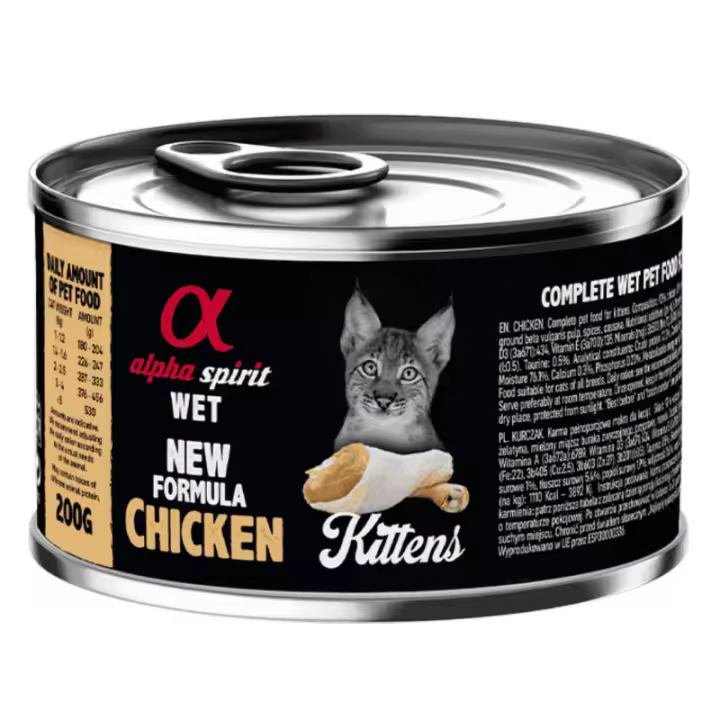 Alpha Spirit Alimento Húmedo para Gatitos sabor Pollo| 100% Natural y Sin Cereales - 1