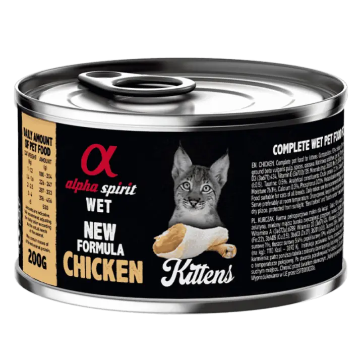 Alpha Spirit Alimento Húmedo para Gatitos sabor Pollo| 100% Natural y Sin Cereales - 1