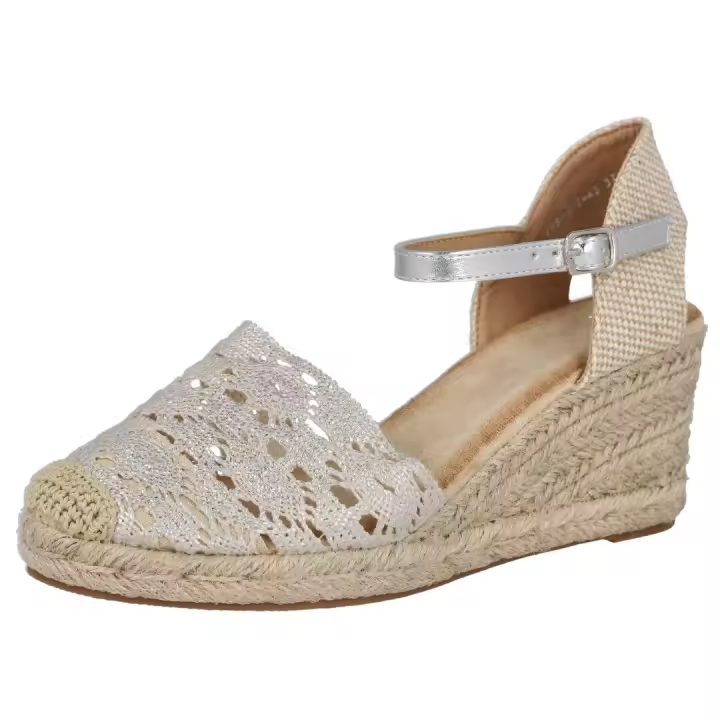 Shoes Cuñas Y Alpargatas marca L&R Shoes para mujer en color metalizado - 1