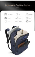 Mochila De Negocios Para Hombre Con Garantía De Vida Impermeable Capacidad Para Portátil De 15.6 Pulgadas Mochila De Viaje Estilo Connect Para Escuela Y Universidad - details 6