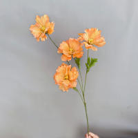 4 Cabezas De Flores Artificiales Largos Pétalos Silken Bouquet Plantas Para Bodas Fiestas Sala De Estar Decoración De Mesa Regalo - details 5
