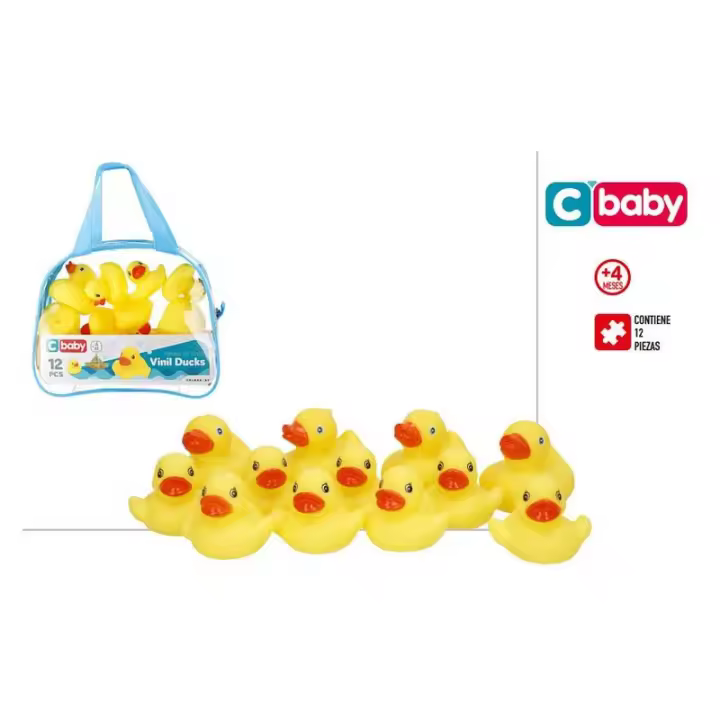 ColorBaby Set de 12 Patitos para el Baño 34000 - 1