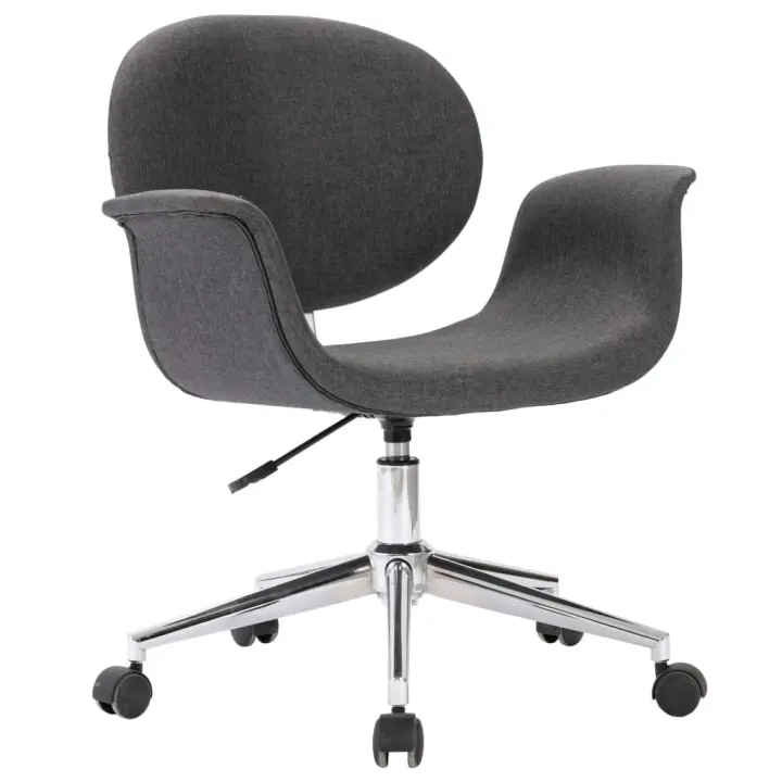 Silla de Oficina Giratoria de Tela Gris - Diseño Elegante y Contemporáneo - 1