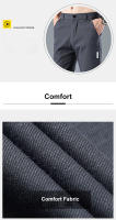 Pantalones Clásicos Para Hombre Verano 2024 Gris Azul Negro Moda Casual Comodidad Talla Media Cierre De Cremallera Estilo Recto - details 5