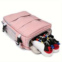 Mochila de viaje de gran capacidad para mujer, bolso de día informal, impermeable, antirrobo, con correa de equipaje y puerto de carga USB - details 3