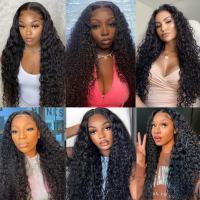Pelucas Sintéticas Largas Y Rizadas De Encaje Frontal Para Mujeres Negras Con Pelo Fino Y Ondulado Resistente Al Calor 13x3 - details 5