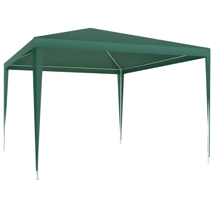 TECTAKE - Pabellón 3x3 m FARAH resistente al agua y sistema de ensamblaje, Pabellón compacto, versátil en un sistema de montaje rápido y simple, Estructura de acero resistente con revestimiento en polvo, Material de lona resistente al agua con protección - 1
