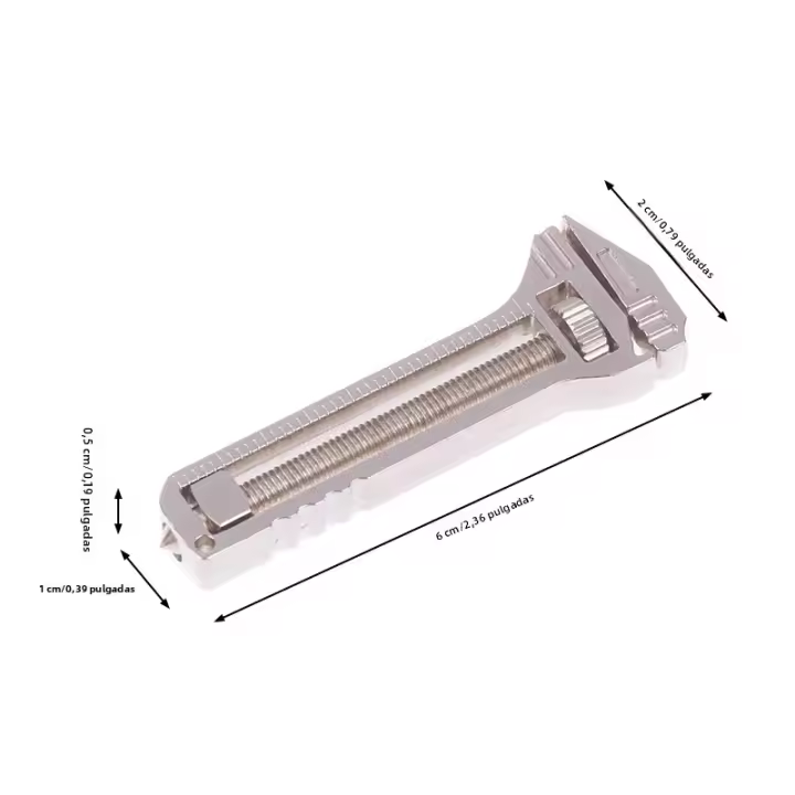 Llave De Manillar Mini Multiherramienta Portátil Para Exteriores Y Camping Herramienta Compacta De Aluminio Titánico Con Abrebotellas - 1