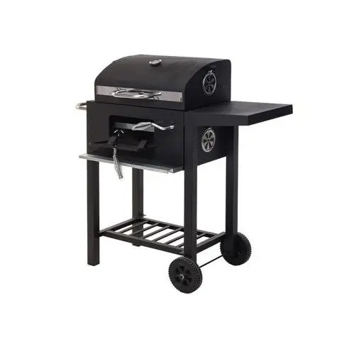 Barbacoa de Carbon con Tapa 48,5x36x96cm 8719987033346 73863 VAGGAN - Amplia Superficie de Parrilla - 1