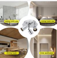 Luces De Techo Modernas En Cromo Y Negro Con LED 3 Vías Instalación Superficial Para Cocina Barra Lámpara De Gu10 Sin Ajuste De Brillo - details 4