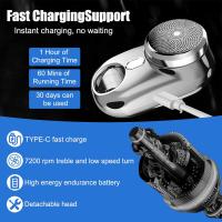 FGNS Mini Afeitadora, Mini Shaver USB con pantalla LED, Mini Afeitadora Eléctrica Portátil, Afeitadora Seco Húmedo, Mini Afeitadora Eléctrica con lámpara de ambiente para hombres,  Para El Hogar, Coche, Viajes - details 3