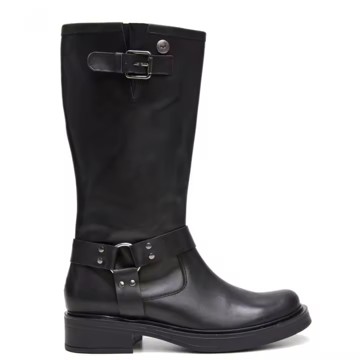 Lois 74386 Botas altas para mujer negras en piel con cremallera 74386-026 - 1