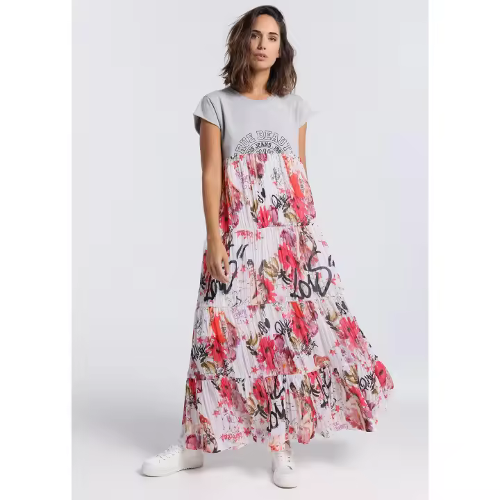 Vestido Largo Estampado Lois Jeans - Elegante y Cómodo - 1