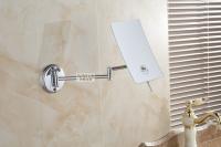 Espejo De Baño Con Ampliación 3X Espejo De Maquillaje Para Pared Espejo Cosmético Plegable Cuadrado De 8 Pulgadas Con Brazo Doble Acero Inoxidable Moderno Para Dama - details 2